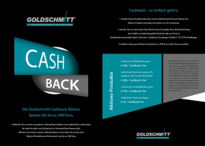 Cashback Goldschmitt - so gehts